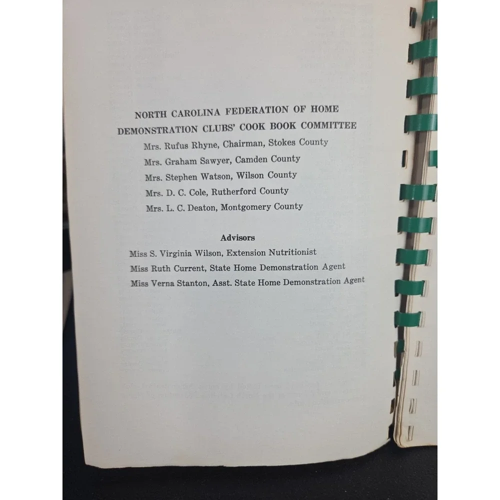North Carolina Kitchens Favorite Recipes Old And New Cookbook Home Demonstration
